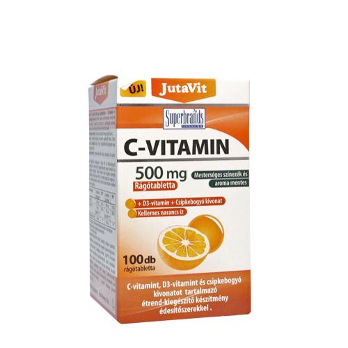 JutaVit Vitamin C 500 mg + D3 + Rosehips chewable tablet (100 Compresse da masticare)
