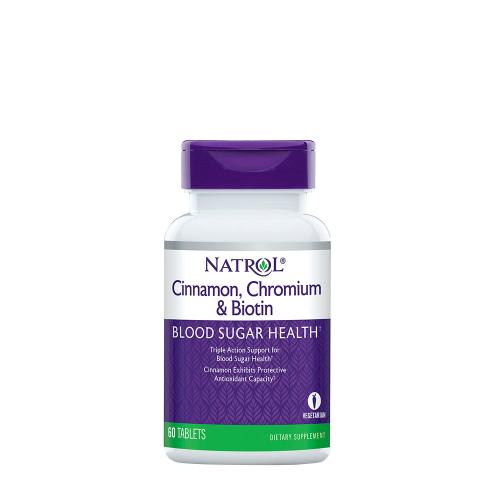 Natrol Cinnamon, Chromium & Biotin (60 Compressa)