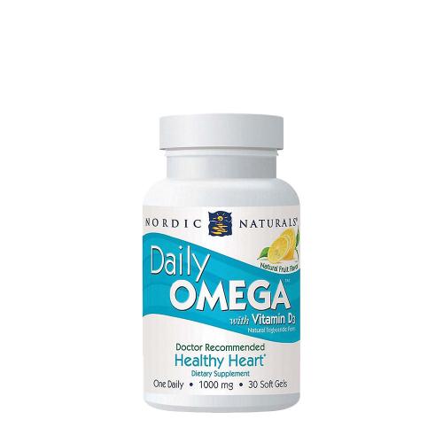 Nordic Naturals Daily Omega With Vitamin D (30 Capsule morbida, Aroma Naturale di frutta)