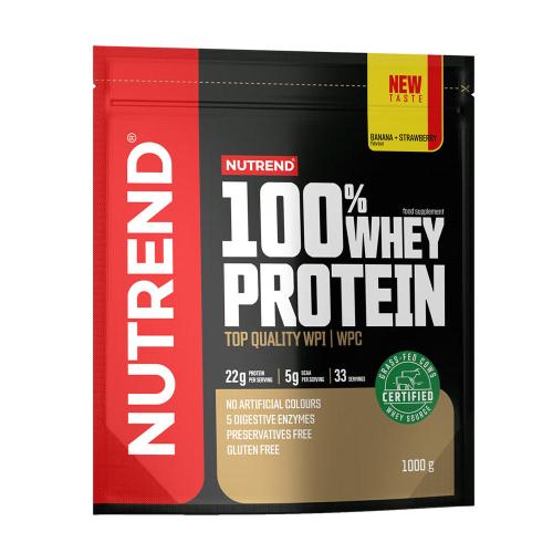 Nutrend 100% Whey Protein (1000 g, Banana e fragola)