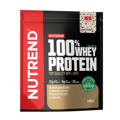 Nutrend 100% Whey Protein (1000 g, Biscotto al Cioccolato e Crema )