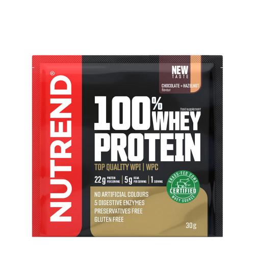 Nutrend 100% Whey Protein (30 g, Cioccolato alla Nocciola)