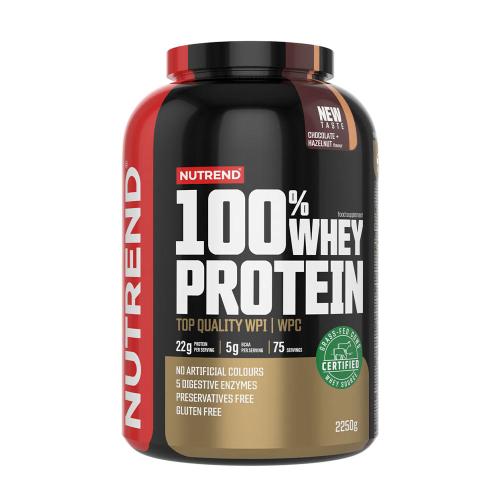 Nutrend 100% Whey Protein (2250 g, Cioccolato alla Nocciola)