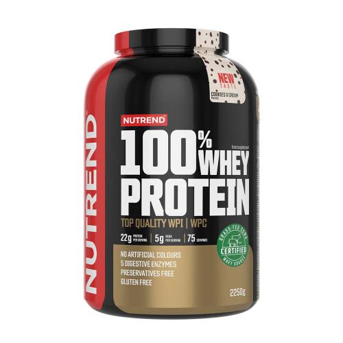 Nutrend 100% Whey Protein (2250 g, Biscotto al Cioccolato e Crema )