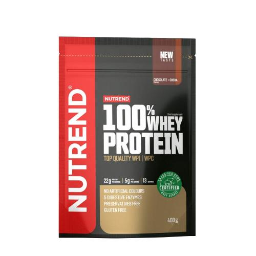 Nutrend 100% Whey Protein (400 g, Cioccolato e cacao)