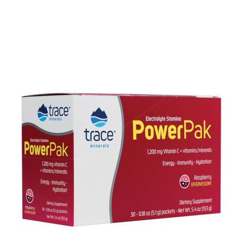 Trace Minerals Electrolyte Stamina Power Pak  (30 Confezione, Lampone)