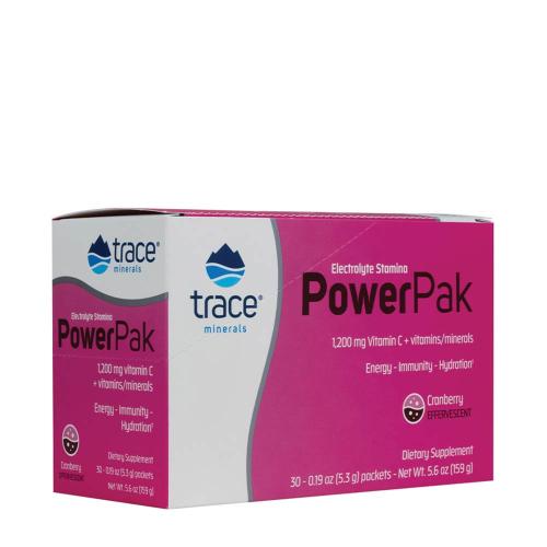 Trace Minerals Electrolyte Stamina Power Pak  (30 Confezione, Mirtillo)