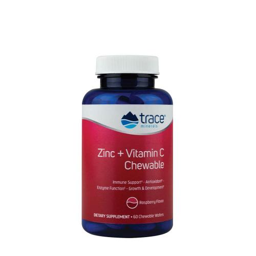 Trace Minerals Zinc + Vitamin C Chewable  (60 Compresse da masticare, Lampone)