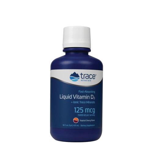 Trace Minerals Liquid Vitamin D3 5000 IU (473 ml, Ciliegia Tropicale)