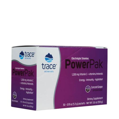 Trace Minerals Electrolyte Stamina Power Pak  (30 Confezione, Uva Concord)
