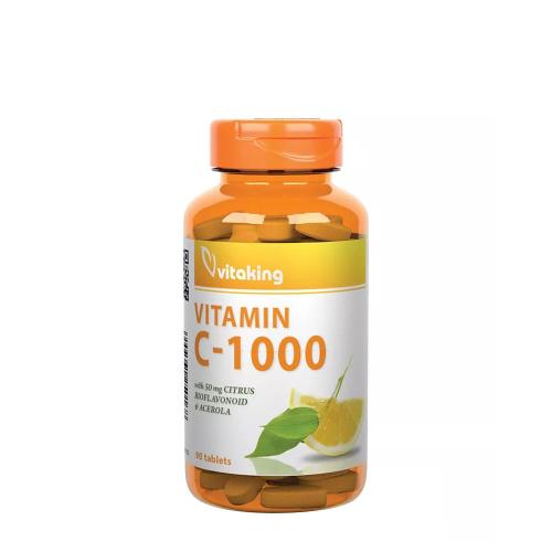Vitaking Vitamin C 1000 mg with 50 mg Citrus Bioflavonoids and Acerola (90 Compressa)