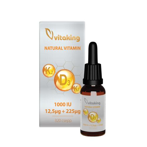 Vitaking Gocce di vitamina D3+K2+K1 - Vitamin D3+K2+K1 drops (10 ml)