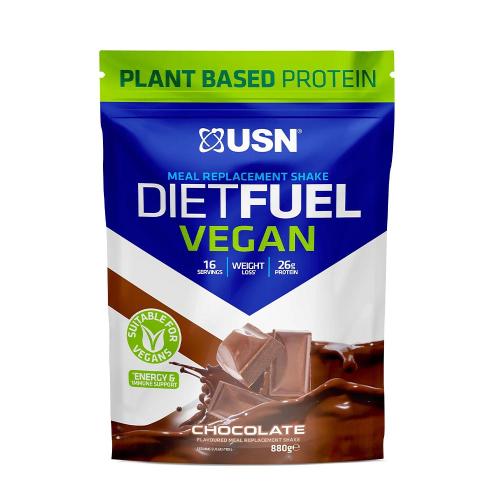 USN Diet Fuel Vegan Meal Replacement Shakes (880 g, Cioccolato)