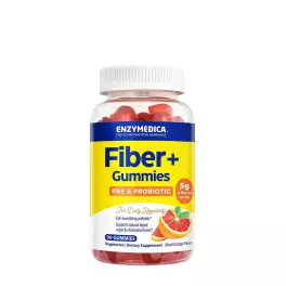   Enzymedica Fiber+ Gummies (90 Caramella gommosa, Arancia Rossa)