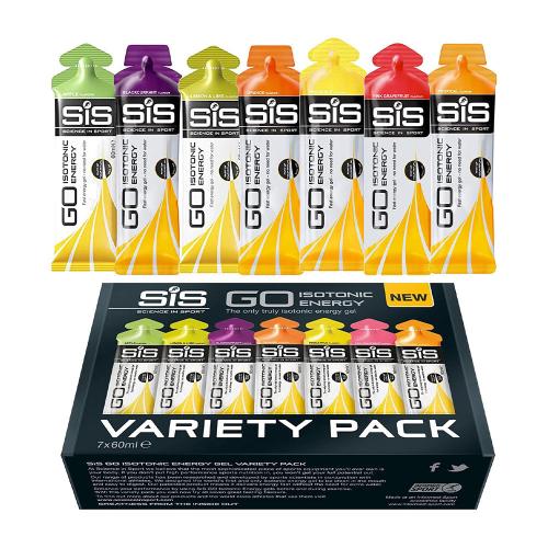 Science in Sport GO Isotonic Energy Gel Variety Pack (7 x 60 ml, Vari)