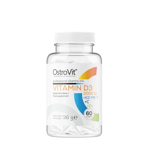 OstroVit Vitamin D3 2000 IU + K2 MK-7 + C + Zinc (60 Capsule)