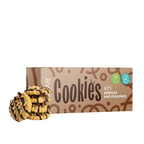 OstroVit Biscotti con arachidi e cioccolato - Cookies with peanuts and chocolate (125 g)