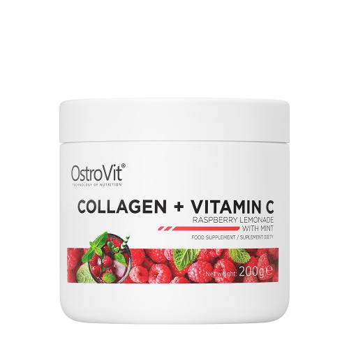 OstroVit Collagene + Vitamina C - Collagen + Vitamin C (200 g, Limonata al lampone con menta)