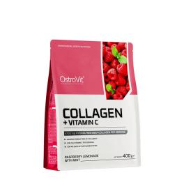  OstroVit Collagene + Vitamina C - Collagen + Vitamin C (400 g, Limonata al lampone con menta)