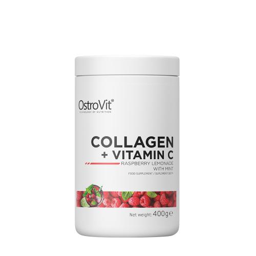 OstroVit Collagene + Vitamina C - Collagen + Vitamin C (400 g, Limonata al lampone con menta)