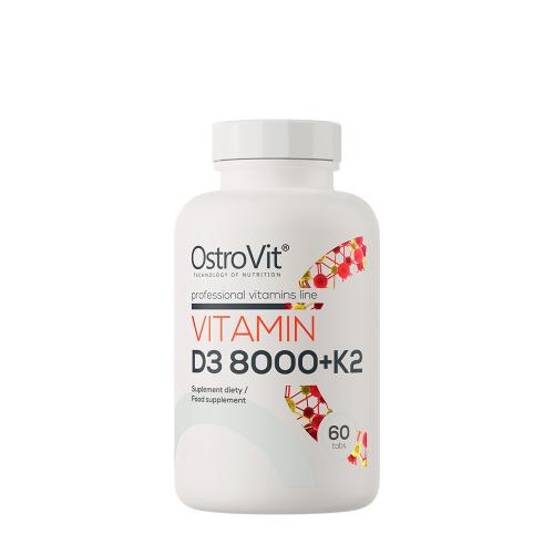 OstroVit Vitamina D3 8000 UI + K2 - Vitamin D3 8000 IU + K2 (60 Compressa)