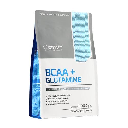 OstroVit BCAA + Glutammina - BCAA + Glutamine (1000 g, Wild Strawberry Blueberry)