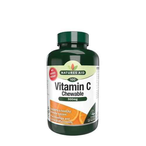 Natures Aid Vitamin C 500mg Chewable - Orange Flavour (100 Compressa)