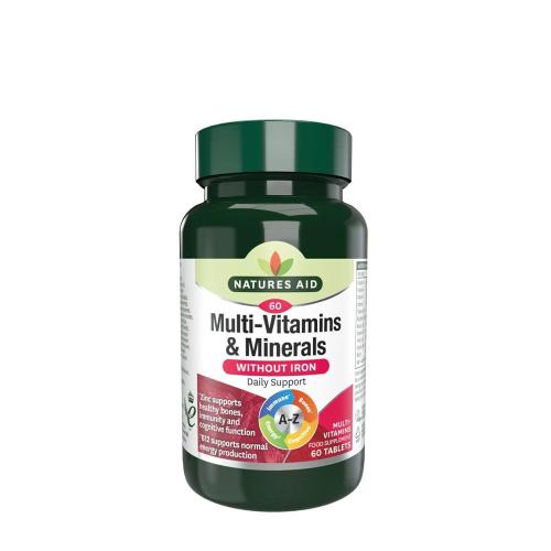 Natures Aid Multi-Vitamins & Minerals (without Iron) (60 Compressa)