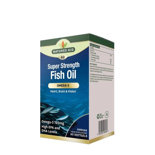 Natures Aid Super Strength Fish Oil - Omega-3 (60 Capsule morbida)