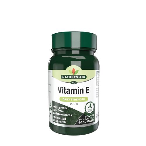 Natures Aid Vitamin E 200 IU (60 Capsule morbida)