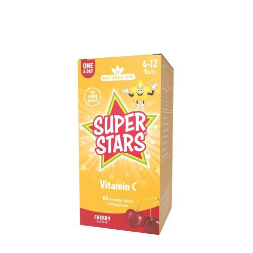 Natures Aid Super Stars Vitamin C - Cherry Flavor (60 Compresse da masticare)