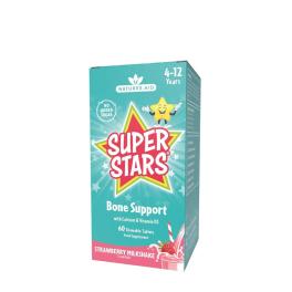   Natures Aid Super Stars Bone Support - Strawberry Milkshake Flavor (60 Compresse da masticare)