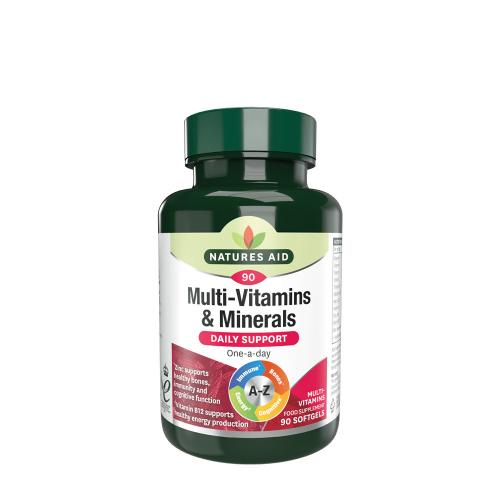 Natures Aid Multi-Vitamine e minerali (con ferro) - Multi-Vitamins & Minerals (with Iron) (90 Capsule morbida)