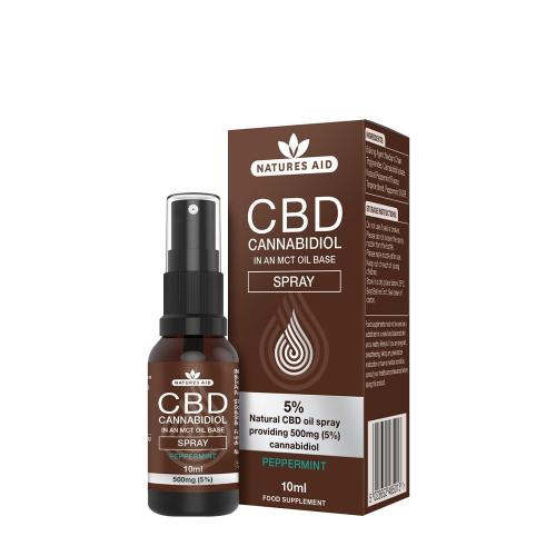 Natures Aid Olio di CBD 5% Spray - CBD Oil 5% Spray (10 ml, Menta Piperita)