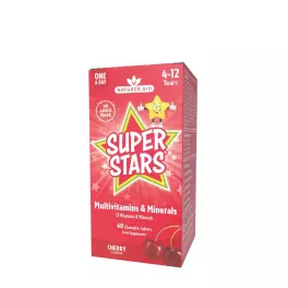   Natures Aid Super Stars Multivitaminico - Super Stars Multivitamin (60 Compresse da masticare, Ciliegia)