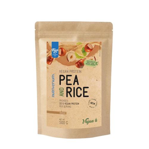 Nutriversum Pea & Rice Vegan Protein - VEGAN - NEW (500 g, Nocciola)
