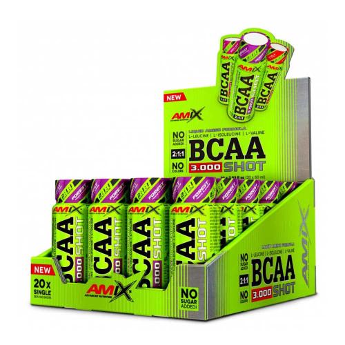 Amix BCAA 3000 Shot (20 x 60 ml, Frutti di Bosco)