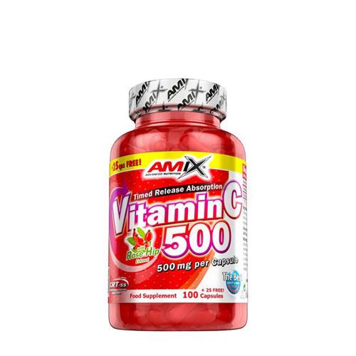 Amix Vitamin C 500 mg with Rose Hip Extract (125 Capsule)