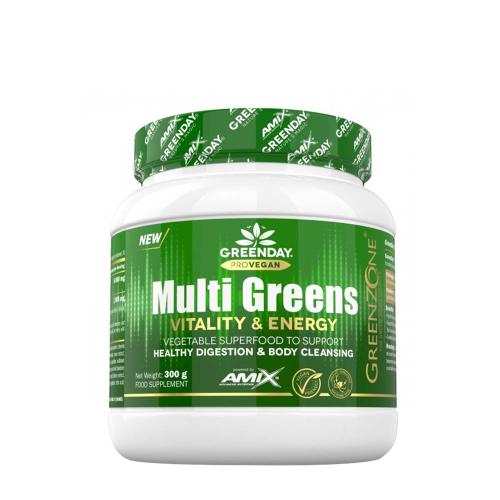 Amix GreenDay® ProVegan MultiGreens Vitality & Energy (300 g, Arancia)