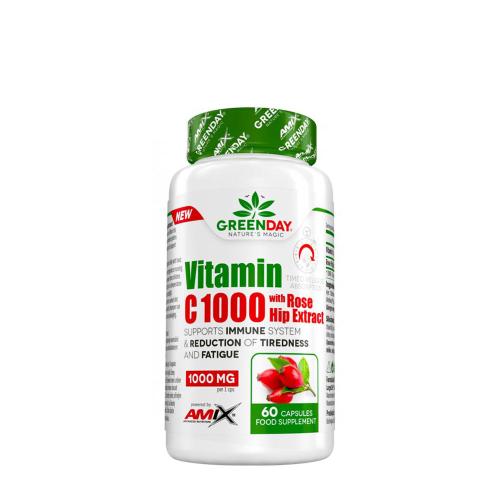 Amix GreenDay® Vitamin C 1000 with Rose Hip Extract (60 Capsule)