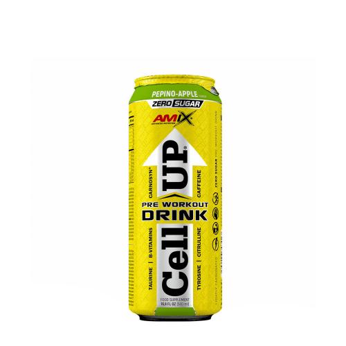 Amix Cell Up Bevanda Pre-Allenamento Zero Zuccheri - Cell Up Pre Workout Drink Zero Sugar (500 ml, Pepino Mela)