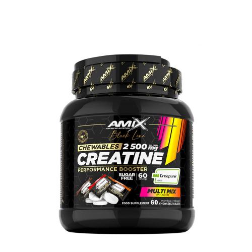 Amix Black Line Creatine Creapure 2500mg Chewable Tabs Zero Sugar (60 Compresse da masticare)