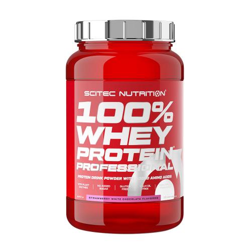 Scitec Nutrition 100% Whey Protein Professional (920 g, Cioccolato Bianco alla Fragola)