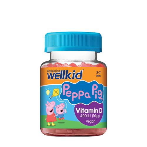 Vitabiotics Wellkid Peppa Pig Vitamina D 400 UI  - Wellkid Peppa Pig Vitamin D 400 IU  (30 Caramella gommosa, Fragola)