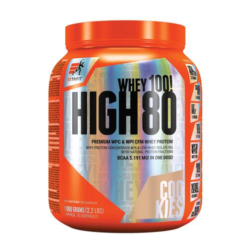 Extrifit Siero di latte alto 80 - High Whey 80 (1000 g, Biscotto al Cioccolato)