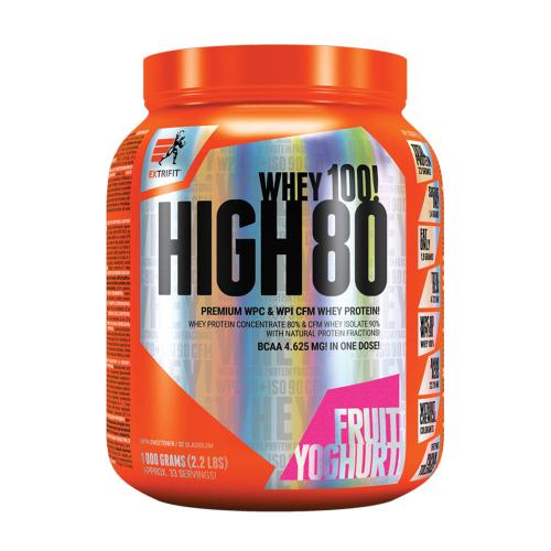 Extrifit Siero di latte alto 80 - High Whey 80 (1000 g, Yogurt)