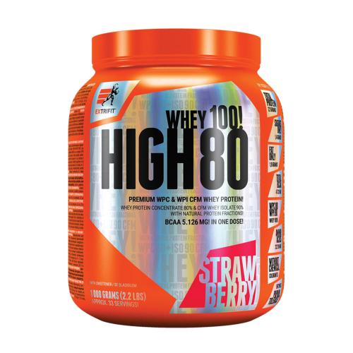 Extrifit Siero di latte alto 80 - High Whey 80 (1000 g, Fragola)