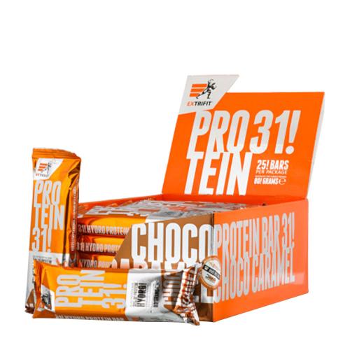 Extrifit Barretta proteica Hydro 31% - Hydro Protein Bar 31% (25 x 80 g, Caramello al Cioccolato)