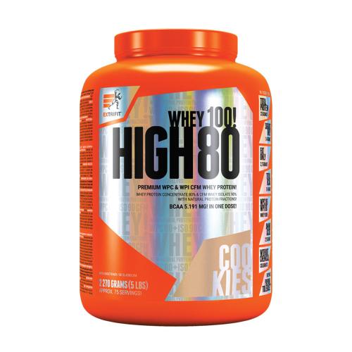 Extrifit Siero di latte alto 80 - High Whey 80 (2270 g, Biscotto al Cioccolato)