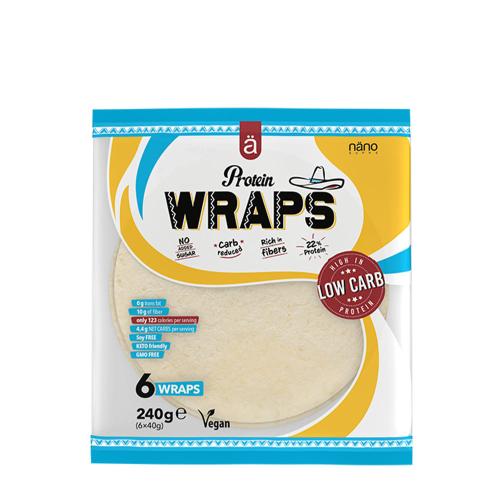 Nanosupps Wrap proteico - Tortilla di farina di frumento - Protein Wrap - Wheat Flour tortilla (240 g, Naturale)